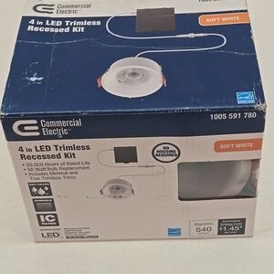 Commercial‎ Electric LED Trimless Integrated LED 4" Round Canless Recessed Light